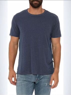 Sol Angeles Slub  Cotton Blend Crewneck Short Sleeve T-Shirt | Navy | Small